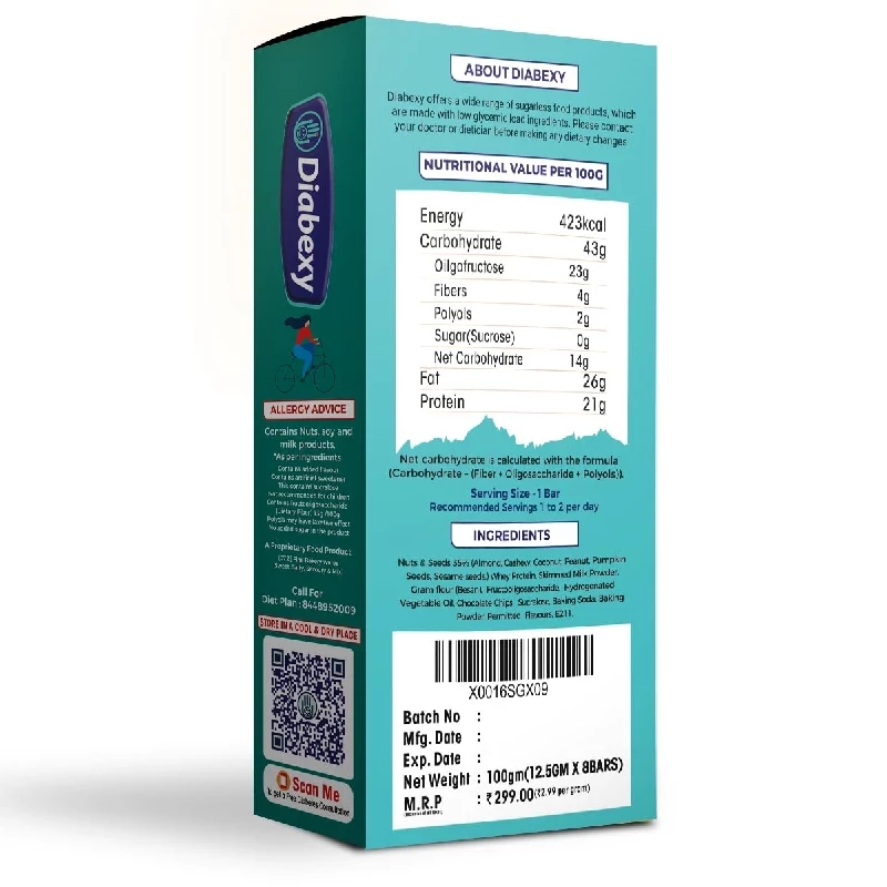 Diabexy Mini Breakfast Bar, 100 g-2.webp